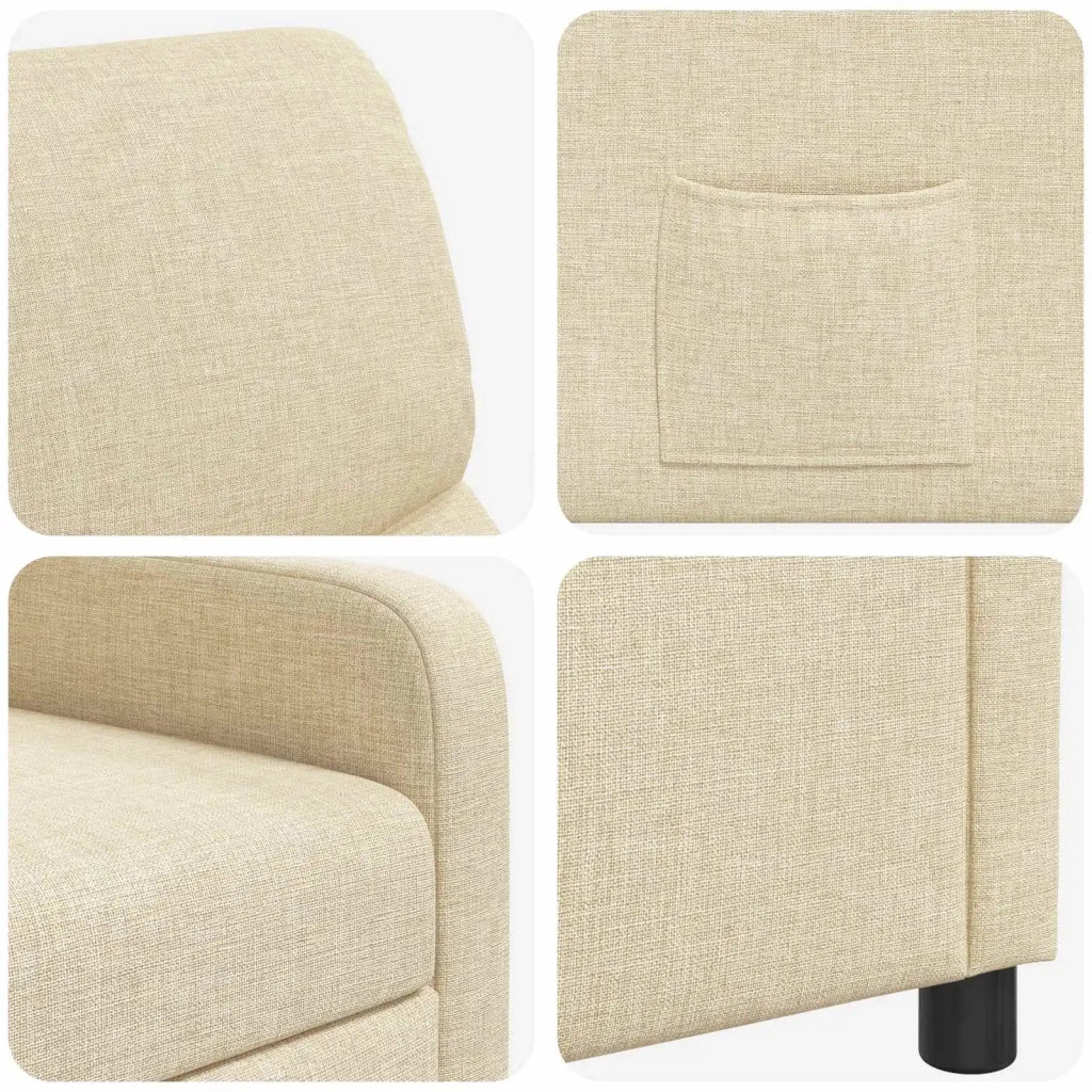 Divano Sedia-Poltrona reclinabile Crema Tessuto 203948