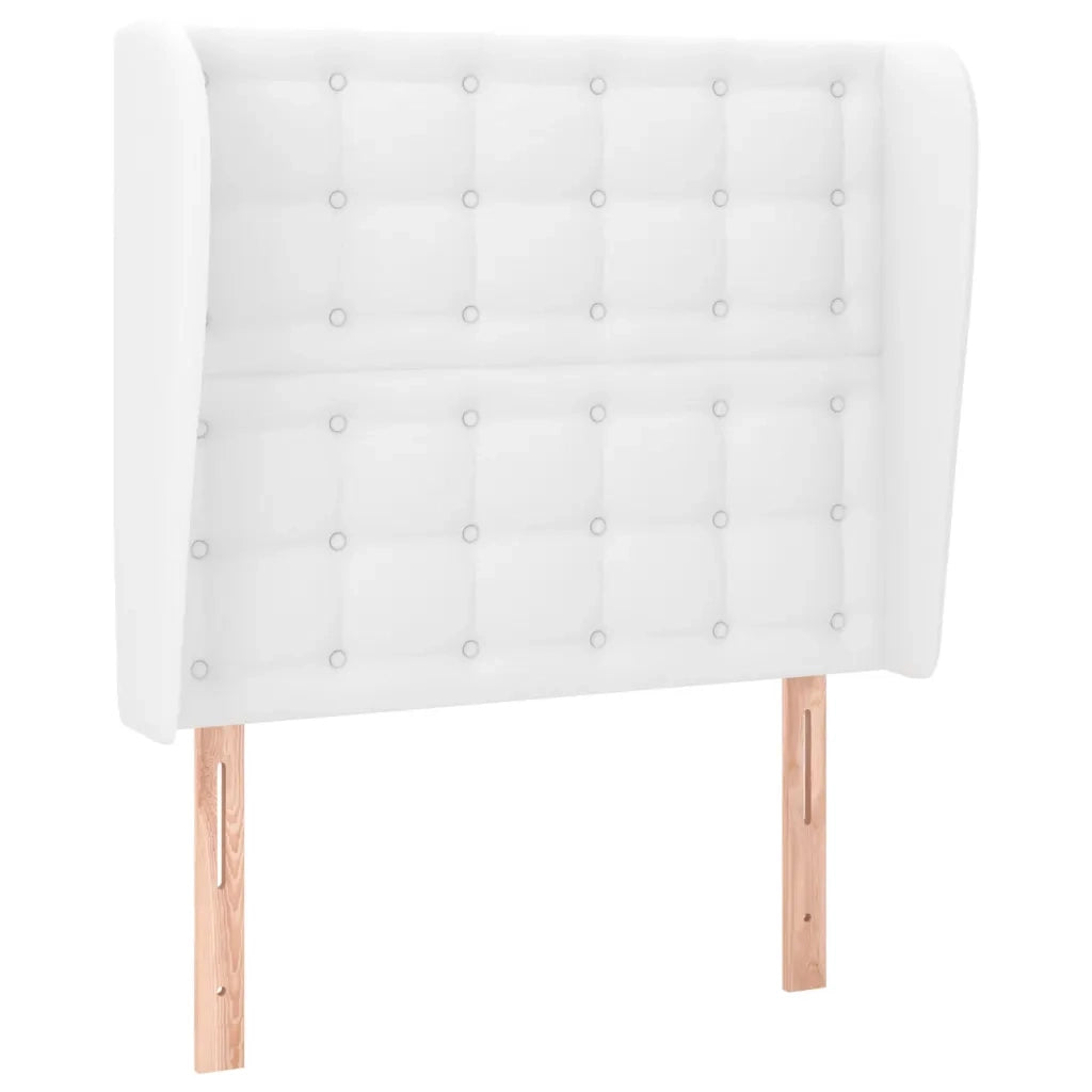 Testiera ad Orecchio Bianca 103x23x118/128 cm in Similpelle 3118041