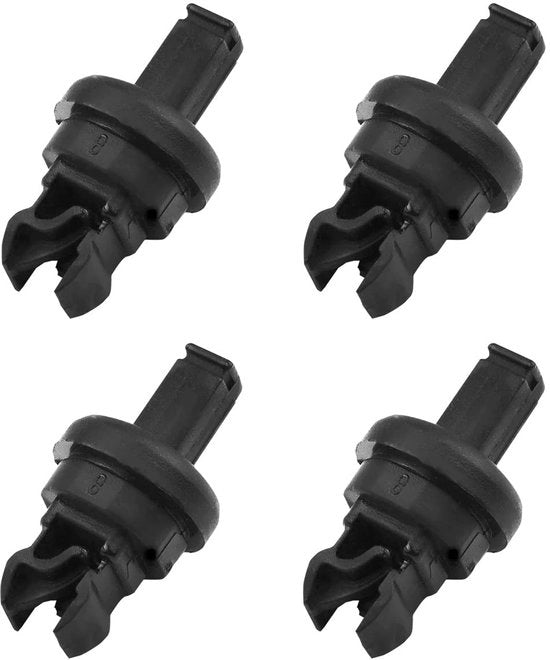 Clip per Tavola - 4 Pezzi - Nero Plastico - Elementi di Fissaggio a Pressione - Adatto per Nissan Qashqai 2007-2019 - Sostenibile - Retainer