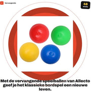 Pacco di 4 palline di plastica in sostituzione - Resistenti allo sfregamento - Durature - Adatte per giochi da tavolo - Compatibili con Hungry Hungry Hippos - Palline di gioco in plastica