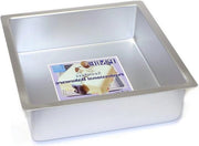 Panno di cottura quadrato in alluminio anodizzato 10 x 10 x 3 pollici profondo argento - forma quadrata per torte
