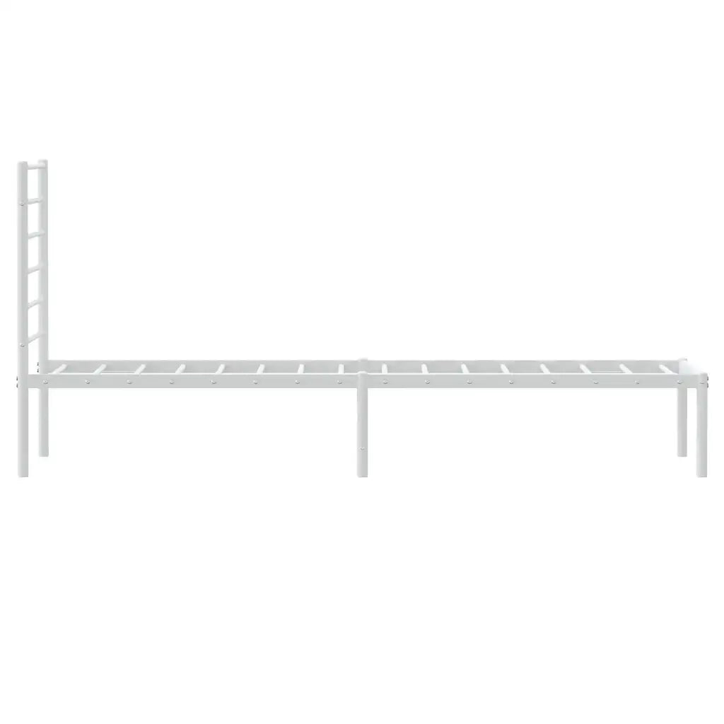 Giroletto con Testiera Metallo Bianco 80x200 cm 352359