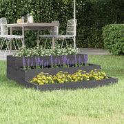 Fioriera Grigia 78x78x27 cm in Legno Massello di Pino 823908