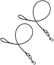 Cinturino per Cani Estensore 60 cm - 2 Pezzi - Resistente ai Morsi - Grappini Metallici 360° - Cavo Robusto - Adatto per Cani Piccoli/Mediosi - Cinturino per Cani