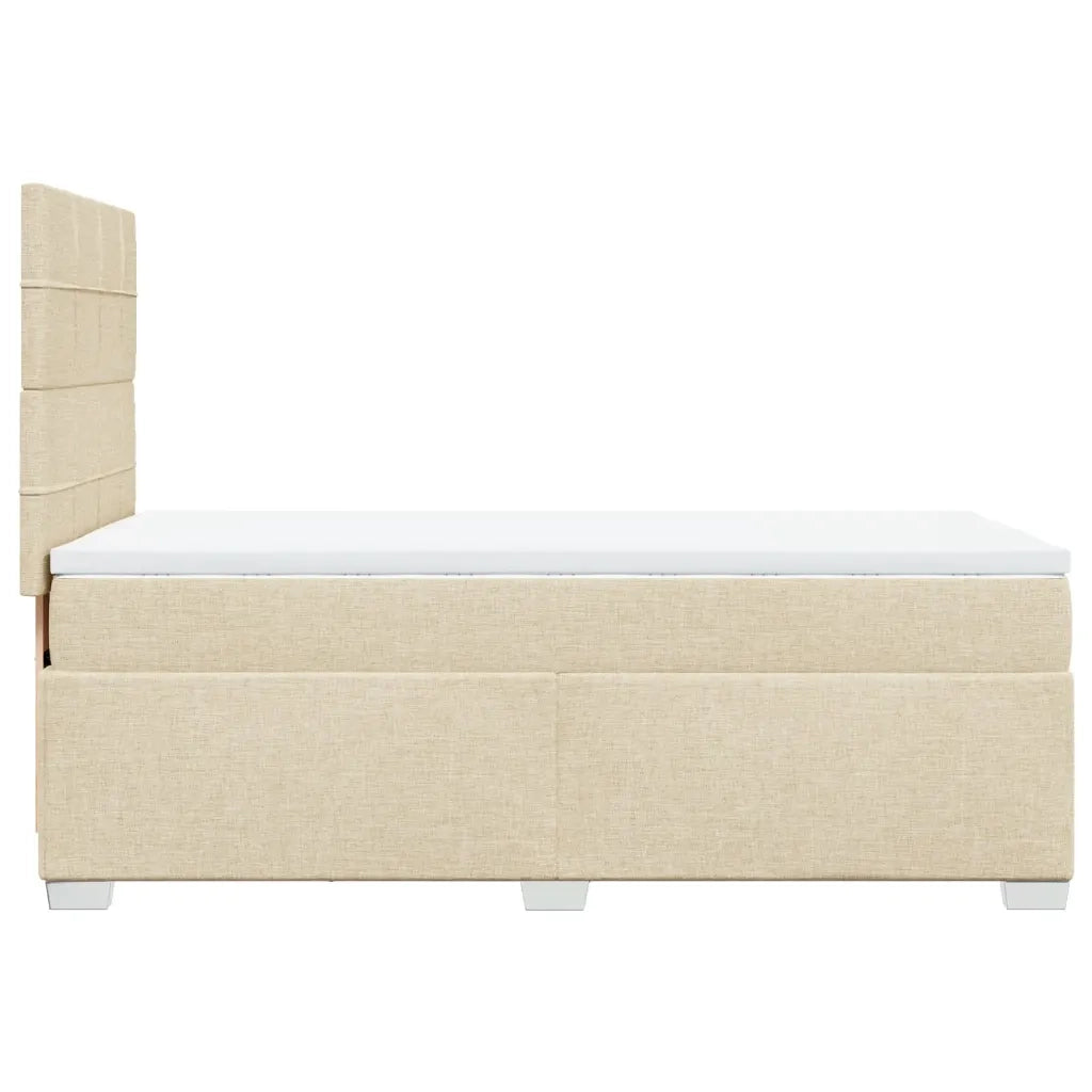 Giroletto a Molle con Materasso Crema 90x200 cm inTessuto 3290376