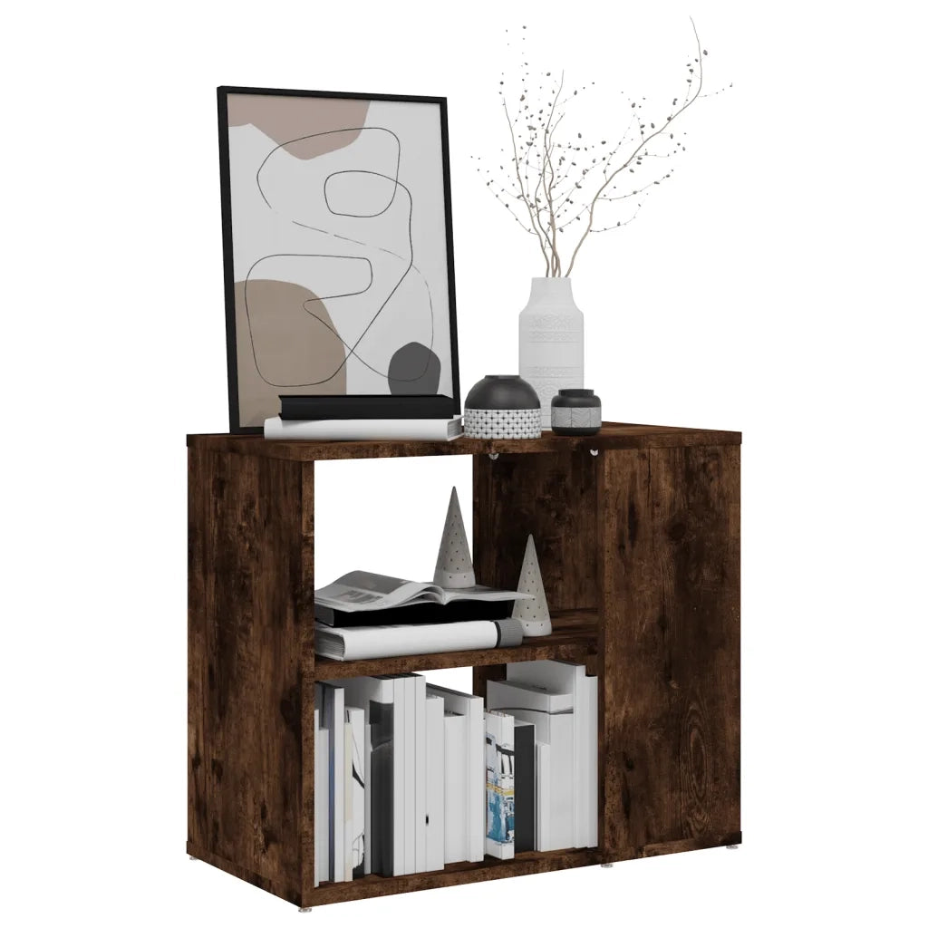 Mobiletto Laterale Rovere Fumo 60x30x50 cm in Legno Multistrato 815813