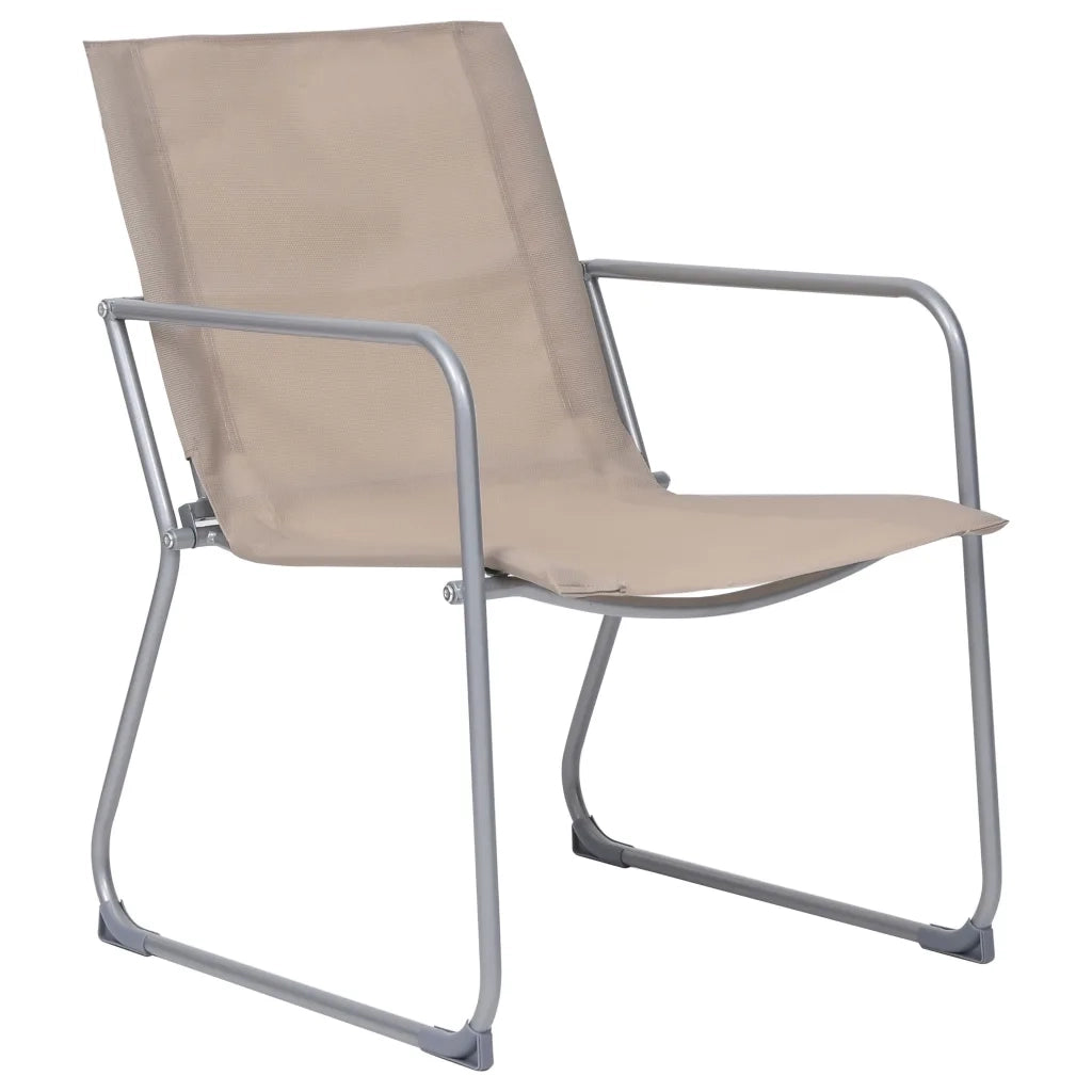 Set Divano da Giardino 4 pz-Sofa da Giardino-Divanetto da esterno in Tessuto e Acciaio Grigio Talpa