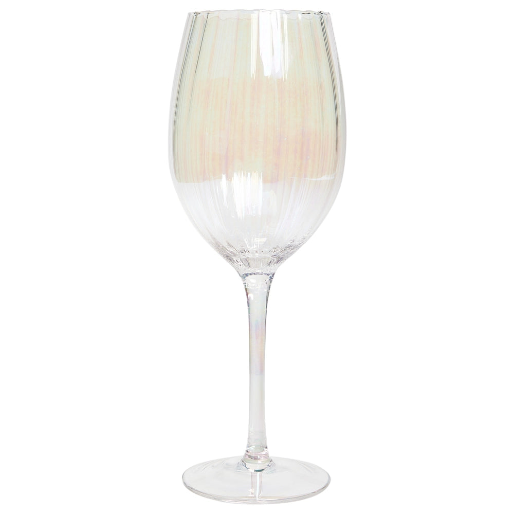 Set di 4 calici da vino rosso in vetro soffiato a mano con finitura iridescente 53 cl calici da tavola