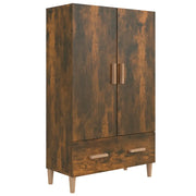 Credenza | Madia | Buffet da pranzo | Armadio da pranzo Rovere Fumo 70x31x115 cm in Legno Multistrato