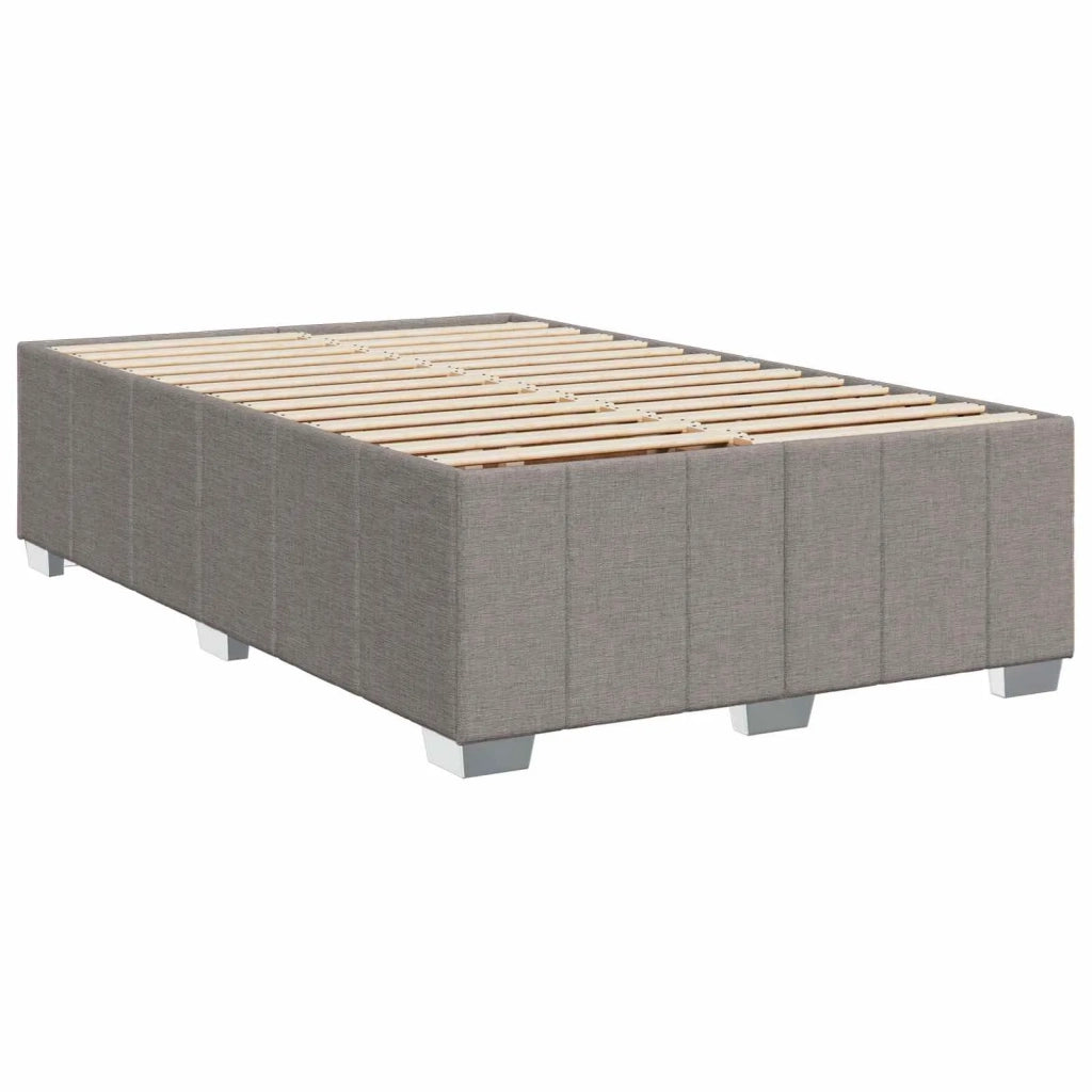 Letto box spring con materasso Tortora 120 x 190 cm Tessuto 3454096