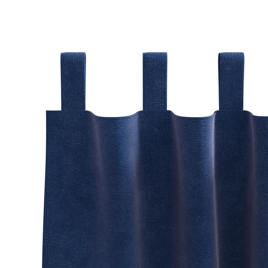 Tende oscuranti  con anelli 2 pz in velluto blu scuro