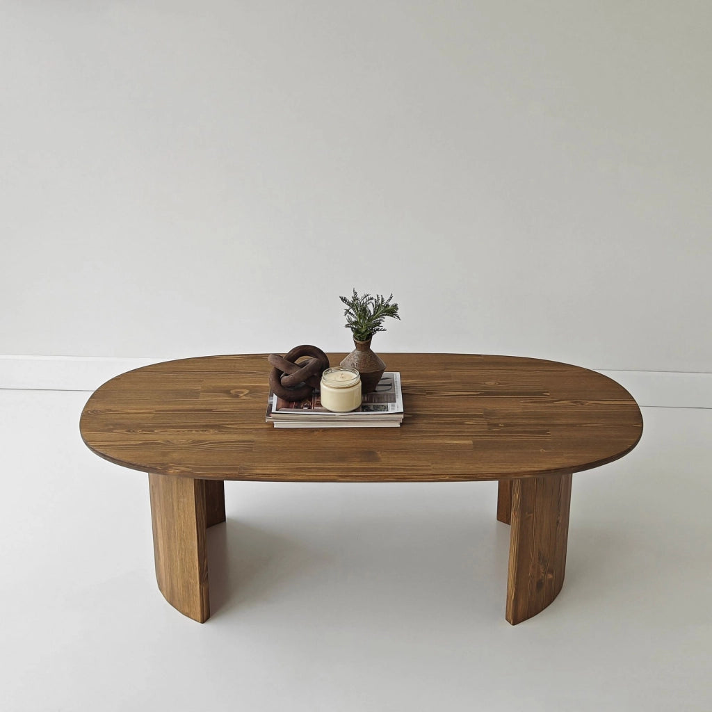 Tavolino in legno "Hudson" - 120 x 60 x 40 cm - Marrone