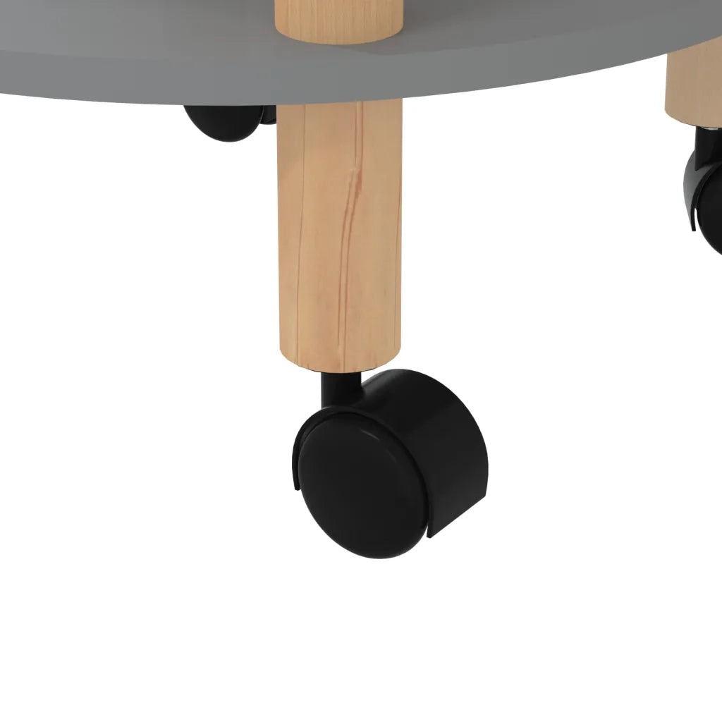 Carrello 3 Ripiani Grigio 38x38x82 cm Legno Multistrato e Pino 345602