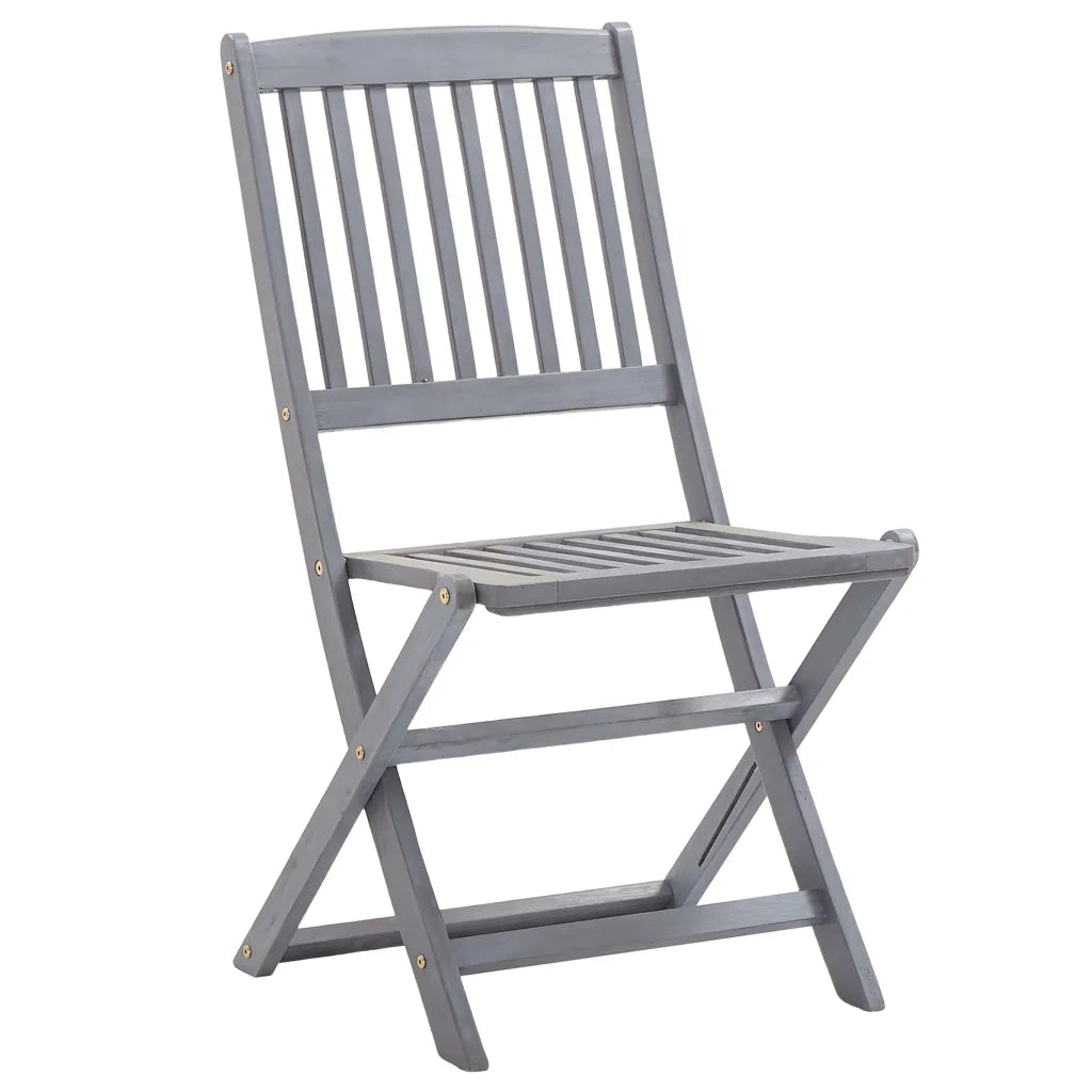 Sedie da Giardino Pieghevoli 8 pz con Cuscini Massello Acacia 3078308
