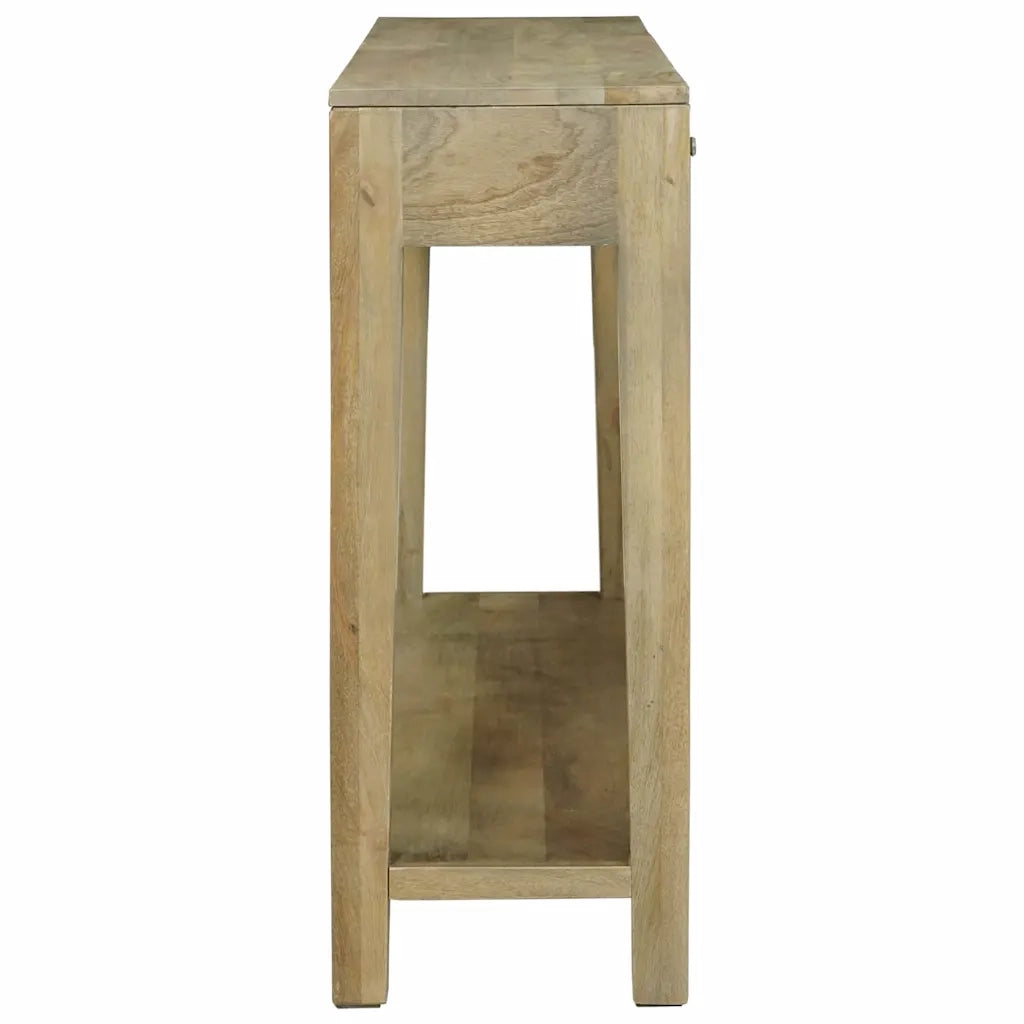 Tavolo consolle con cassetto Grigio naturale 110 x 30 x 80 cm