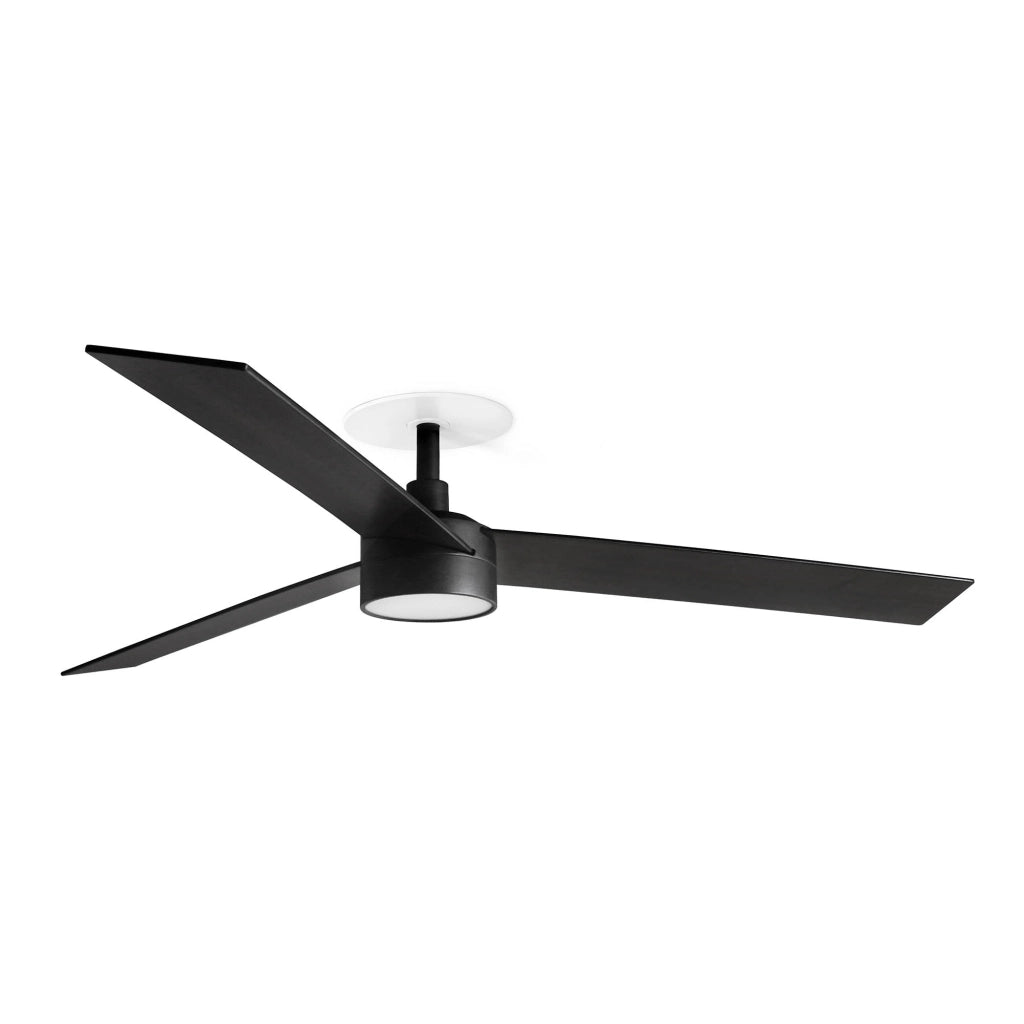 RUDDER RECESSED 3 L Ventilatore nero/noce 20W SWT