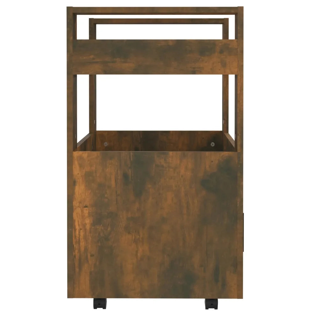 Carrello da Cucina rovere fumo 60x45x80 cm Legno Multistrato cod mxl 63728