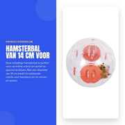 Hamsterbal in plastica da 14 cm - Ballo di allenamento - Ballo di attività - Progettato per l'aria - Compatibile con binari/tubi