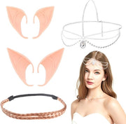 ONF3 - Elfenore di Latex - Pixie-Oren - morbido e confortevole - 10 cm e 12 cm - Accessori di Halloween - Adatto per Cosplay - Incluso Cinturino per la Testa