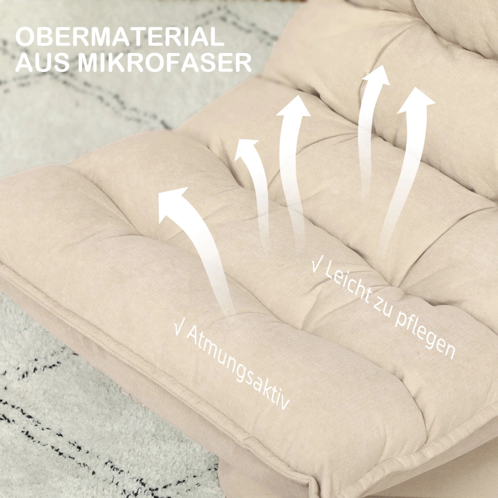 Poltrona Relax Massaggiante Girevole ¨C Zephmum ¨C Beige 62x70x95