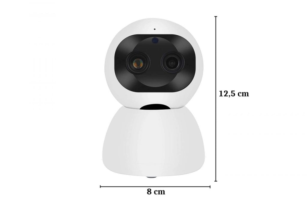 Telecamera Videosorveglianza Panoramica Intelligente Doppio Obbiettivo Zoom 1080P