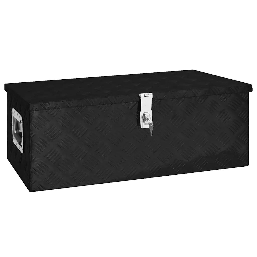 Contenitore Portaoggetti Nero 80x39x30 cm in Alluminio cod mxl 19022