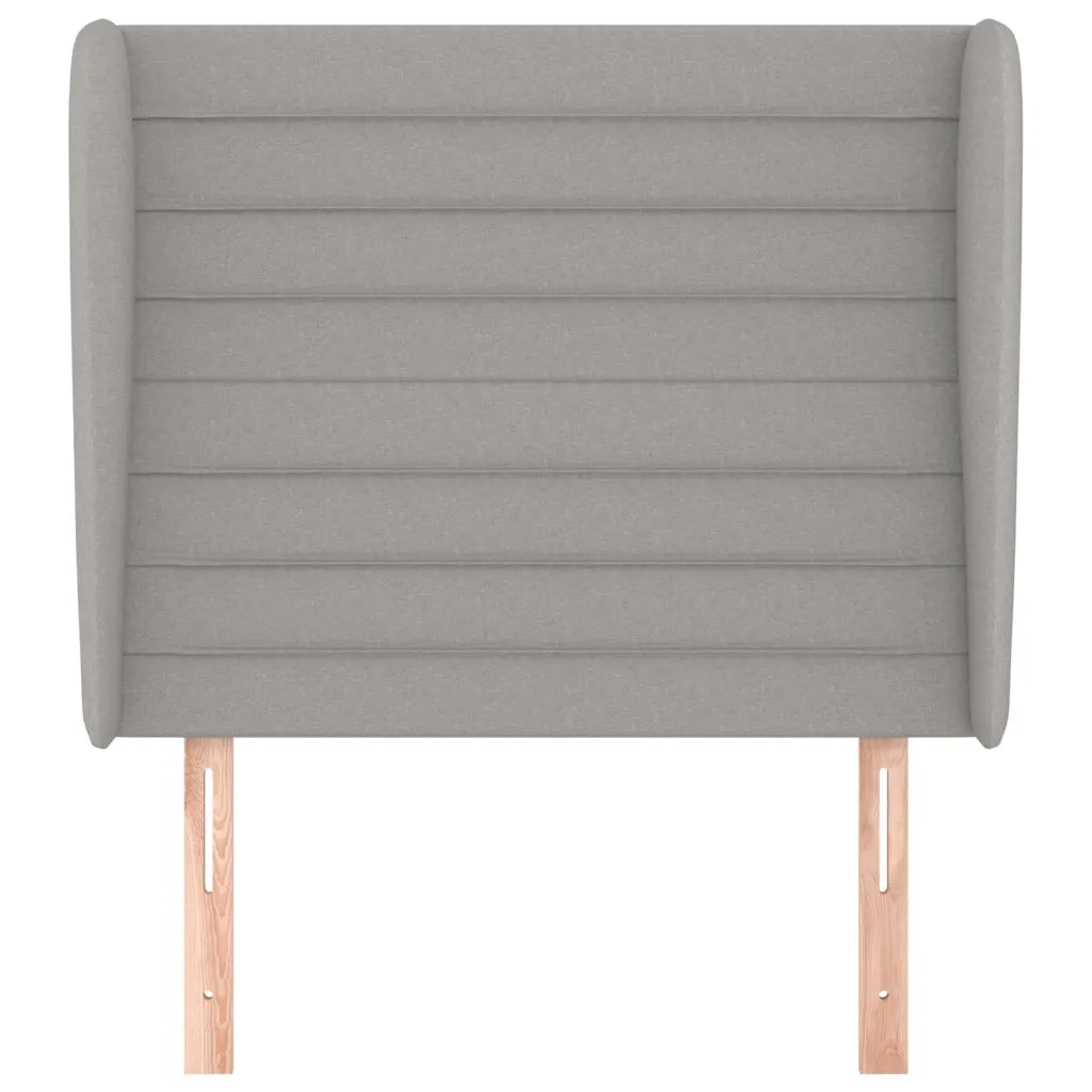 Testiera ad Orecchio-Testata con Orecchie Grigio Chiaro 93x23x118/128 cm in Tessuto 920087