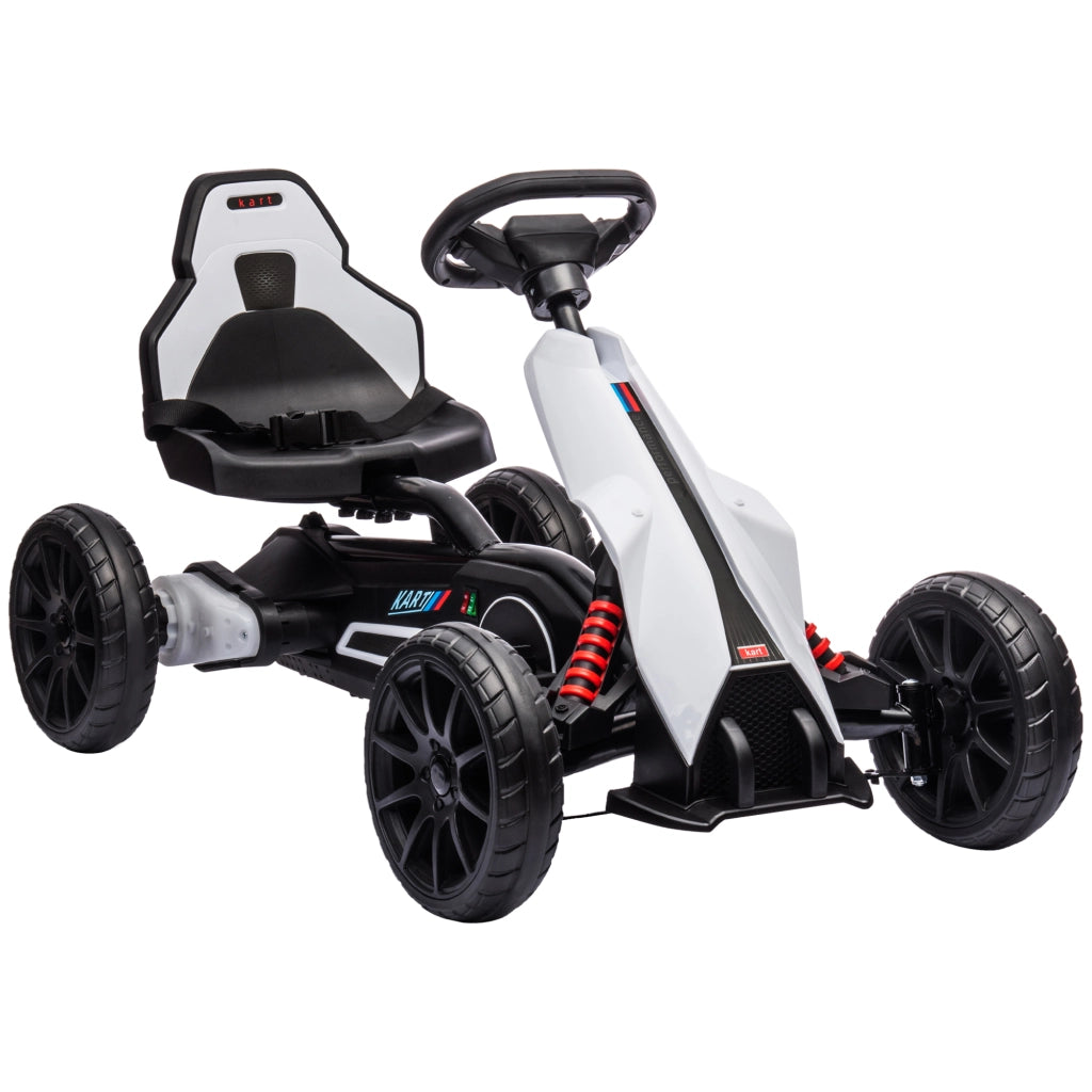 Go-Kart Elettrico per Bambini ¨C zephmum ¨C Bianco, Metallo e Plastica