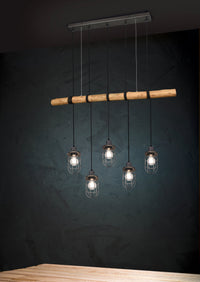 Lampada a Sospensione da Interno a LED in Metallo Nickel Opaco