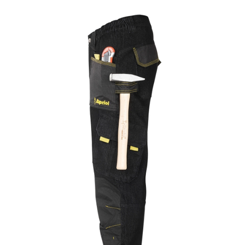 Pantaloni jeans da lavoro slick nero lunghi tg. xxl tasche portautensili