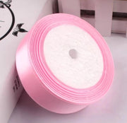 Due rotoli di seta per decorazioni, 21 metri/rotolo, 25 mm, per fiori di carta, ricami, guanciali, decorazioni per matrimoni, compleanni e festeggiamenti, rosso