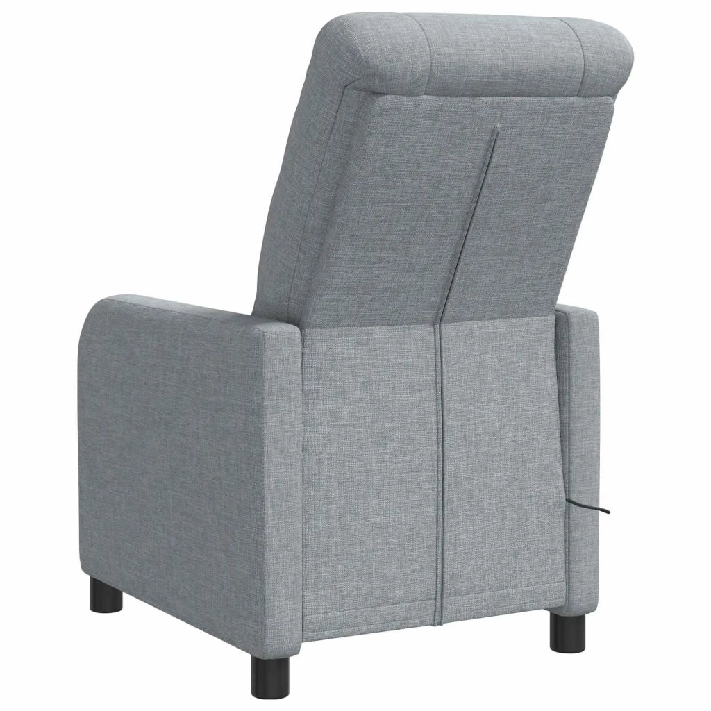 Divano Sedia-Poltrona Massaggiante Grigio Chiaro Tessuto 828416