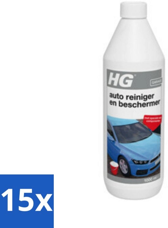 Pulente e Protettore per Auto - Dura fino a 60 Lavaggi - 1L - Confezione in Bulk - 15 pezzi