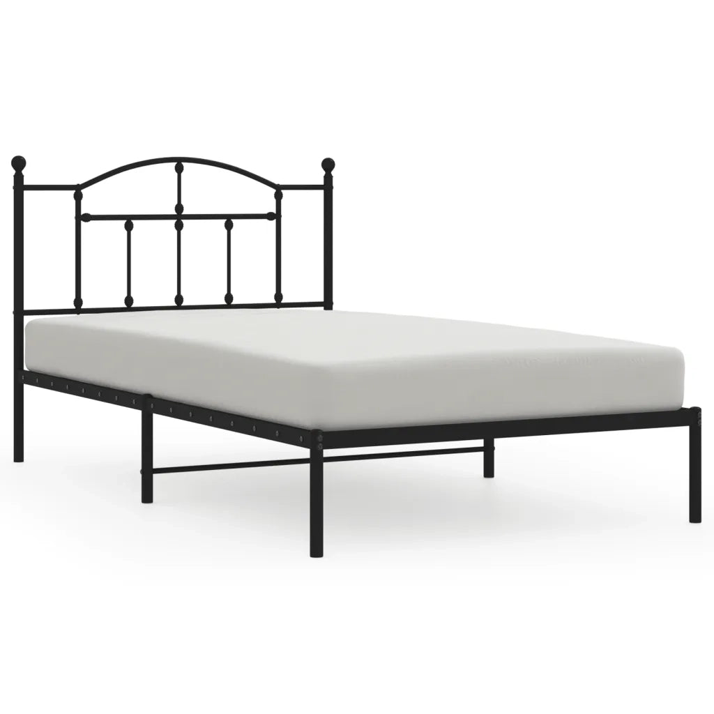 Giroletto con Testiera in Metallo Nero 107x203 cmcod mxl 105745