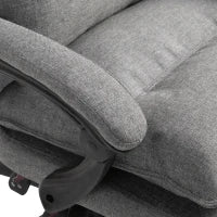 Sedia da Ufficio Imbottita con 6 Punti Massaggianti, Altezza Regolabile e Rotelle, 70x62x120-130 cm, Grigio