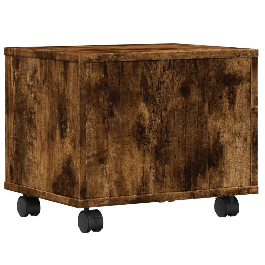 Supporto per stampante scrivania/mobile scrivania con ruote 41 x 32 x 34,5 cm marrone 02_0044742