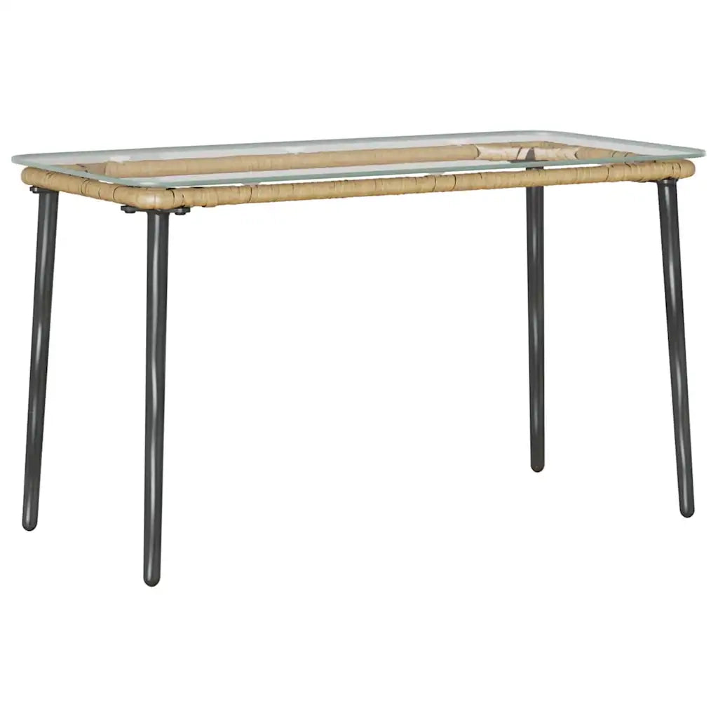 Tavolo da Giardino Naturale 80 x 40 x 45 cm polyrattan 42010365