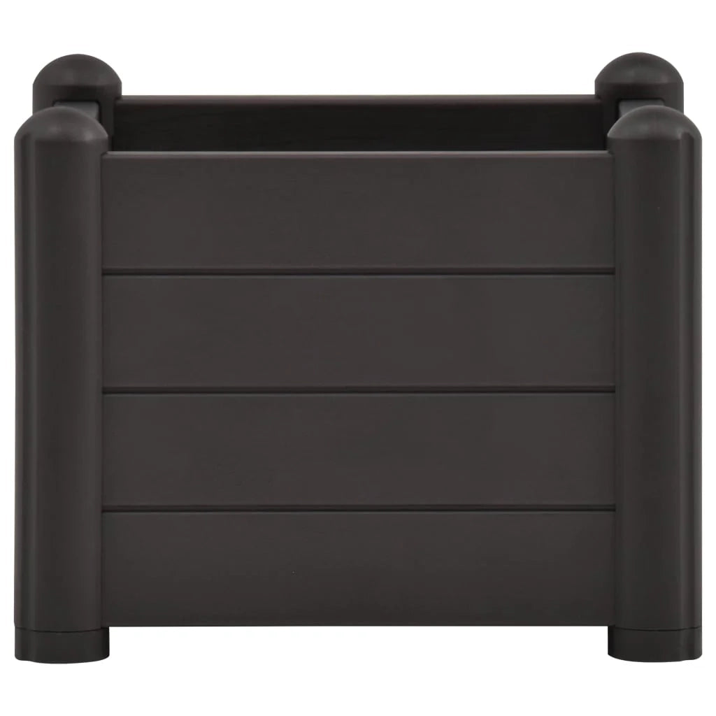 Fioriera rialzata piante fiori giardino PP 43 x 43 x 35 cm antracite 02_0001223