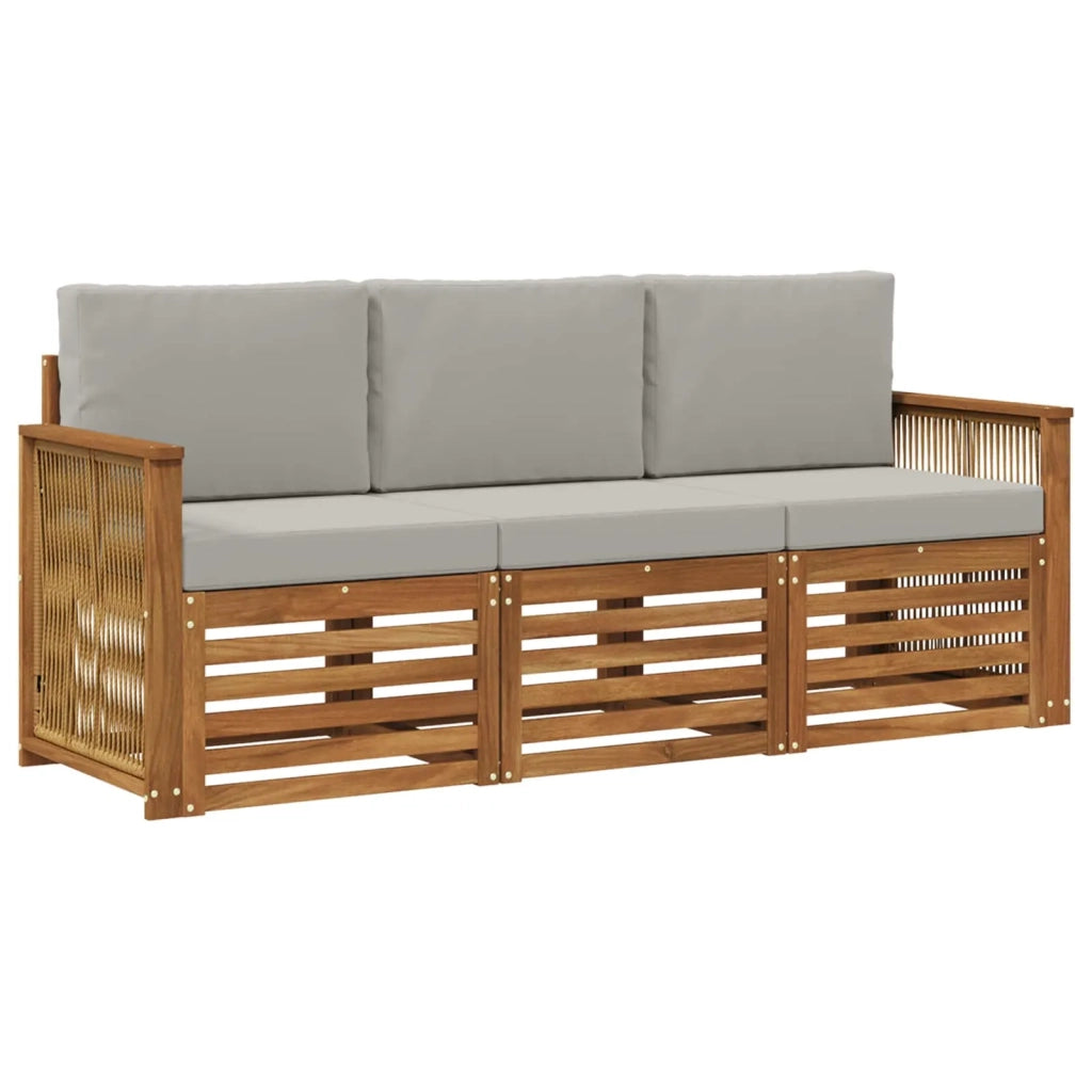 Set divani 3 pz Legno di Acacia Massello 3383967