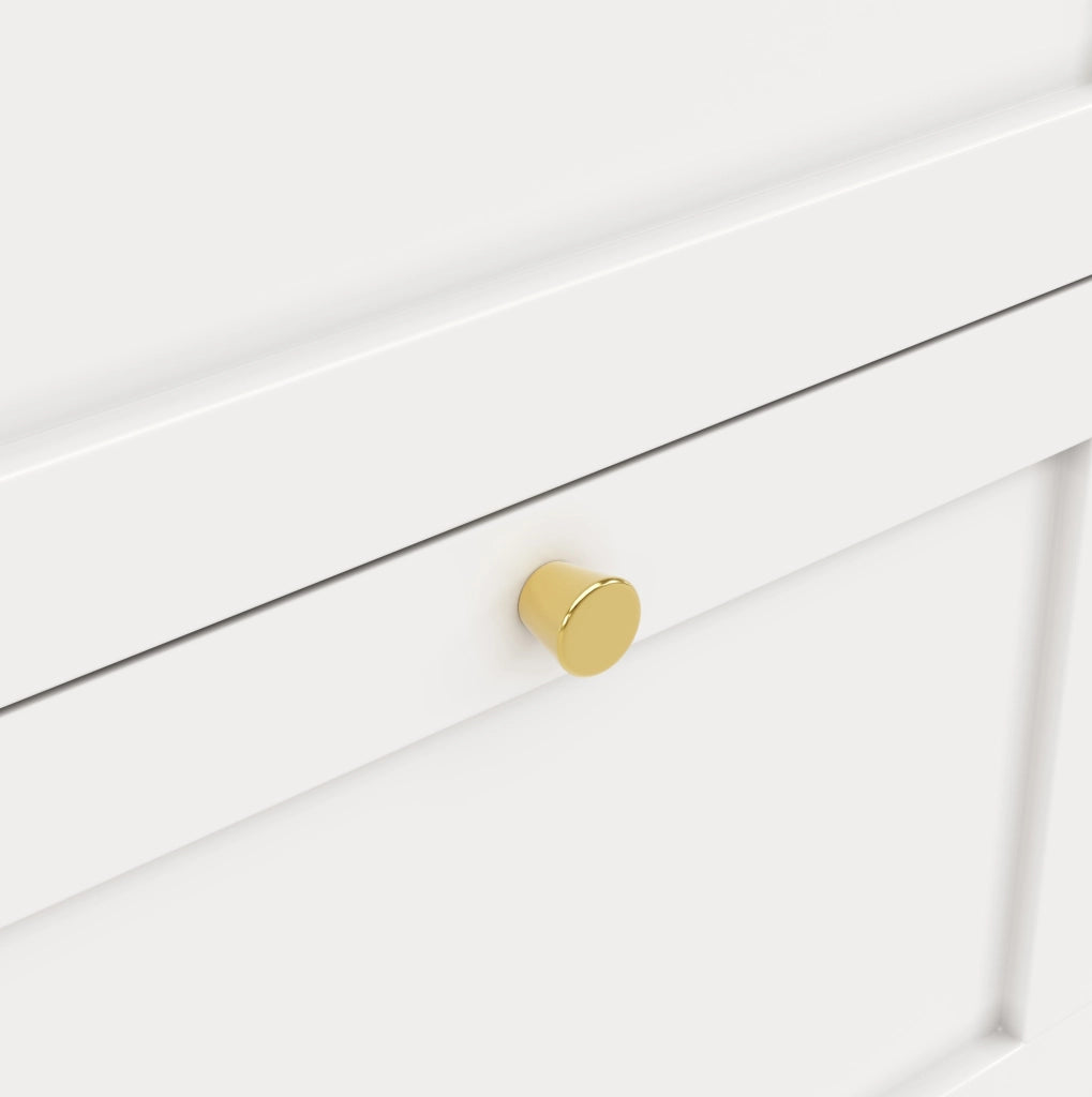 Mobile contenitore girevole 105x39x102 cm in MDF bianco， 4 cassetti