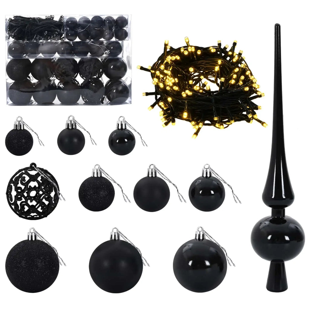 Albero di Natale Artificiale con Palline 150 cm 150 LED 3465596