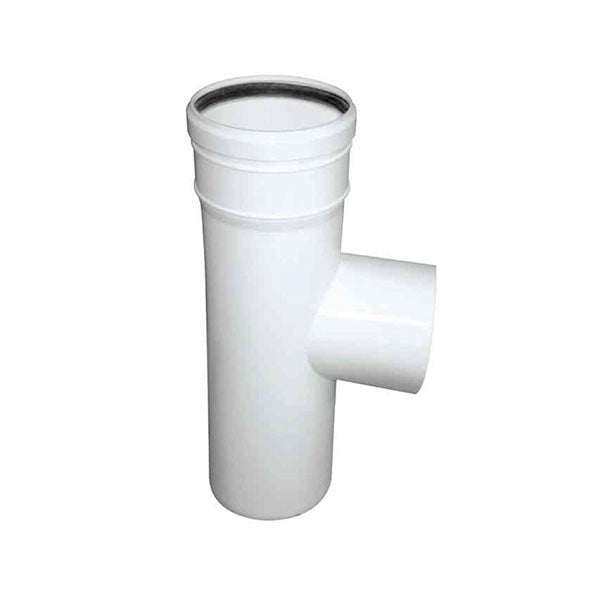 canna fumaria in PLASTICA PPS DN 100 RACCORDO A T 87° RIDOTTO 80