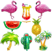 Foliaballoni decorativi a tema hawaiano 8 pezzi - avvertenza di sicurezza - richiede sorveglianza - per bambini - adatto per feste