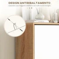 Scarpiera Salvaspazio a 3 Cassetti con Ripiano Regolabile per 18-24 Paia di Scarpe, 72x24x119cm, Bianco