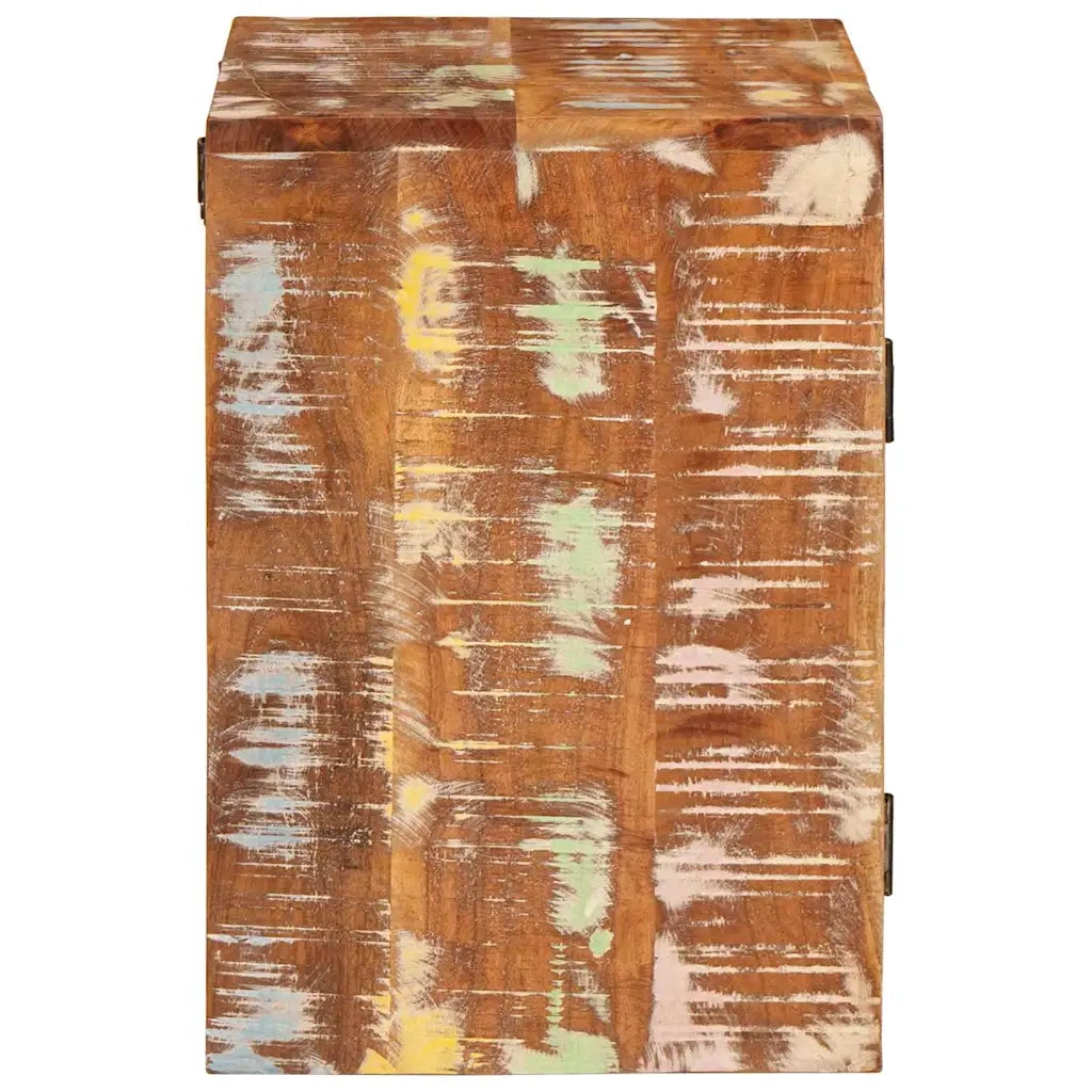 Comodino 2 pz-Set di 2 Tavolino da notte Marrone 35 x 33 x 48 cm Legno Solido Recuperato