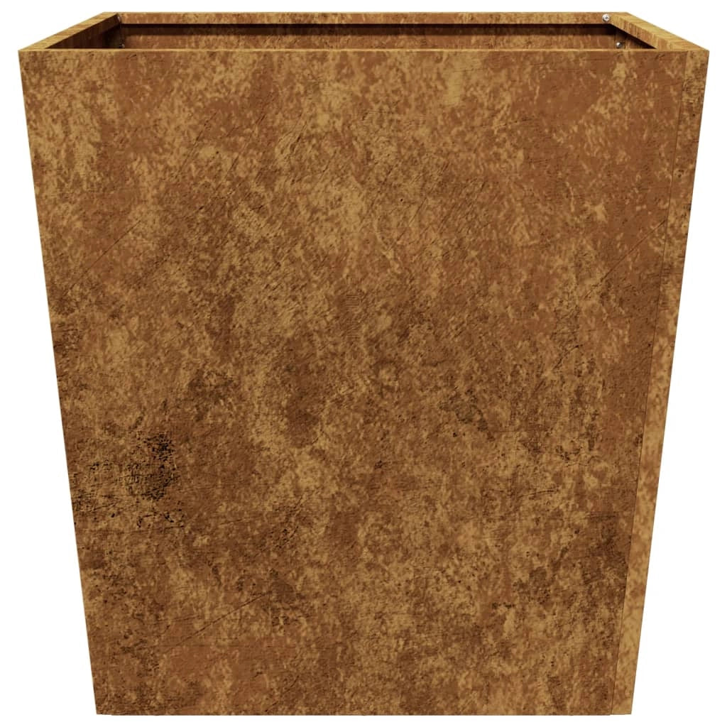 Fioriera rialzata per piante fiori giardino terrazze set da 2 50 x 50 x 50 cm acciaio Corten marrone 02_0038991