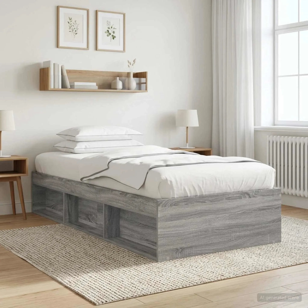Telaio del letto con storage Sonoma grigio 80 x 200 cm 3429521
