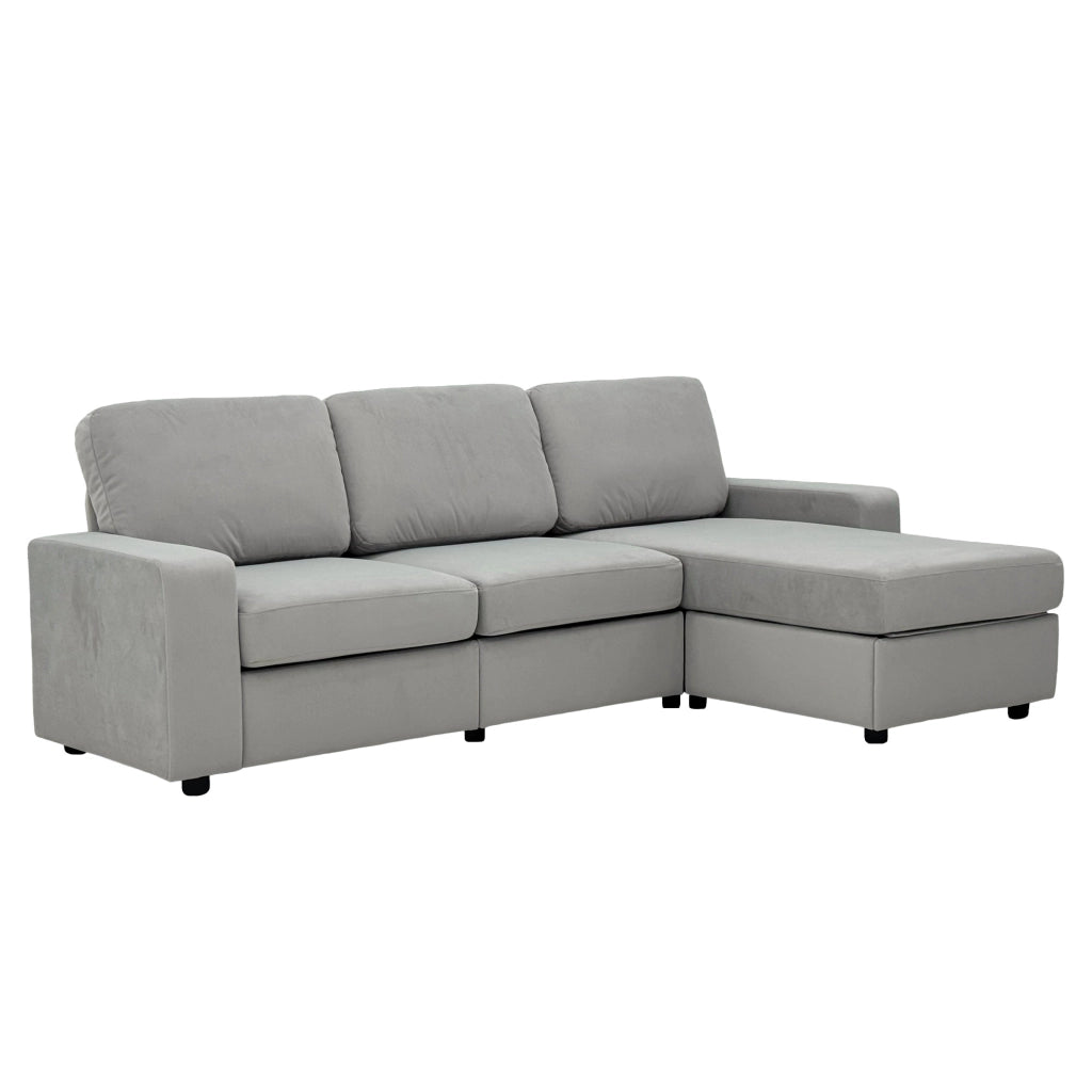 Divano Angolare con Contenitore e Ottomane ¨C MINIMAL ¨C Tessuto, 245 cm