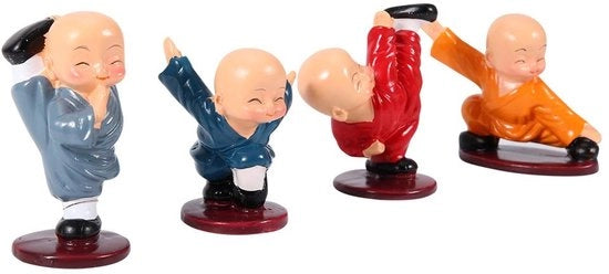 Decorazione figurina piccolo monaco kung fu - decorazione per la casa - scultura buddista - ornamento per meditazione zen - materiale di alta qualità - resina - decorativo e vivace - decorazione per la casa