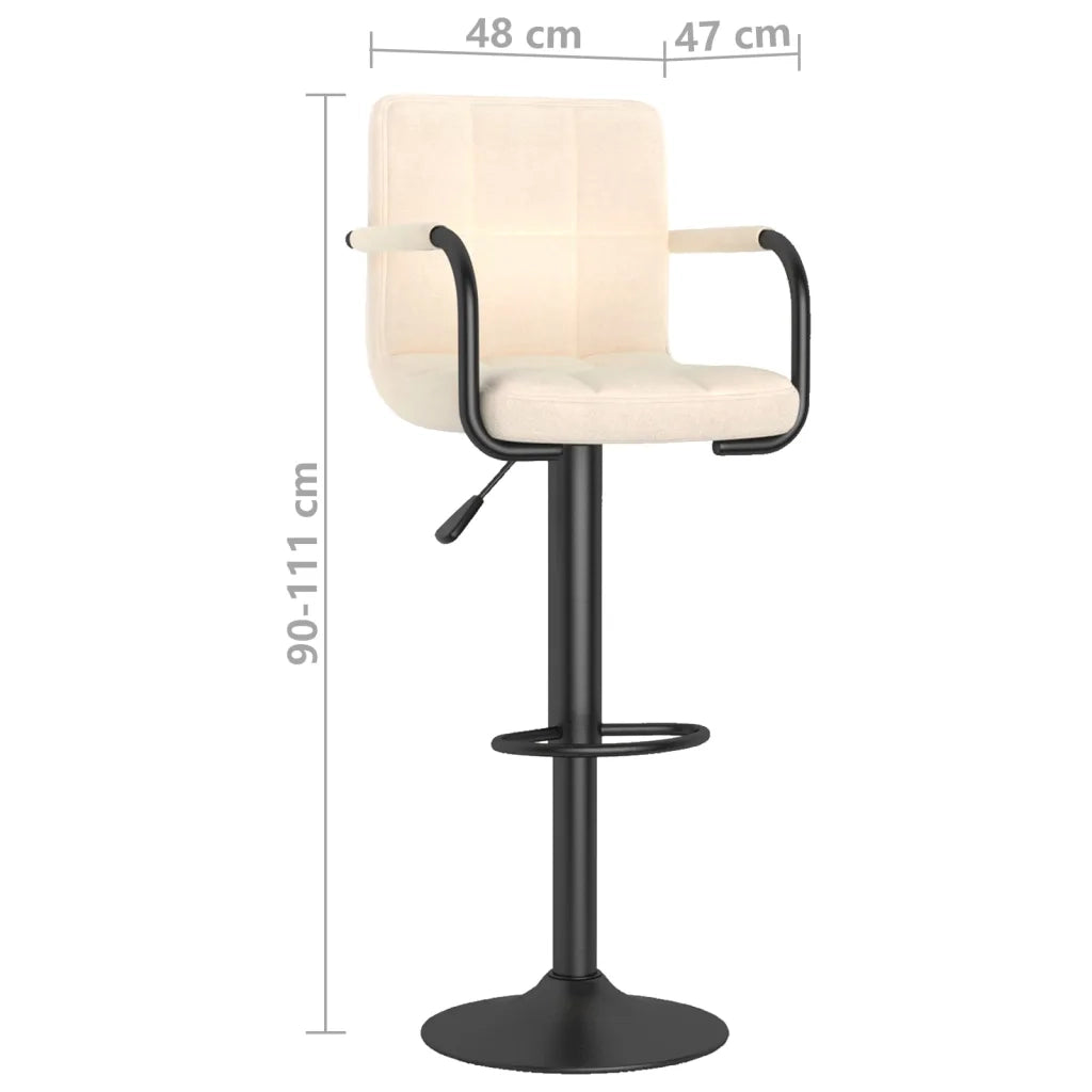 Sgabello da Bar Crema in Tessuto 334627